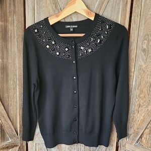 Cable & Gauge Ladies Beaded Cardigan